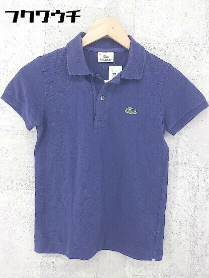 ◇ LACOSTE ラコステ 鹿の子 半袖 ポロシャツ 38 パープル * 1002798425385 【中古】