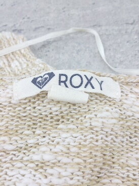◇ ROXY ロキシー 長袖 プルオーバー パーカー S ホワイト ブラウン系 レディース 【中古】