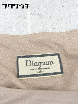 ◇ DIAGRAM GRACE CONTINENTAL チュニック 七分袖 ミニ ワンピース サイズ36 ブラウン系 ネイビー グレー レディース 【中古】