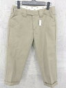 ◇ Dickies LOWRYS FARM ロールアップ 七分丈 クロップド パンツ M ベージュ系 レディース 【中古】