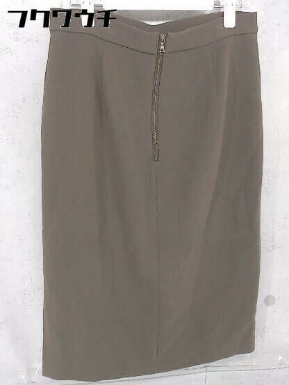 ◇ FRAMeWORK フレームワーク センタースリット 膝下丈 タイト スカート サイズ40 ブラウン レディース 【中古】