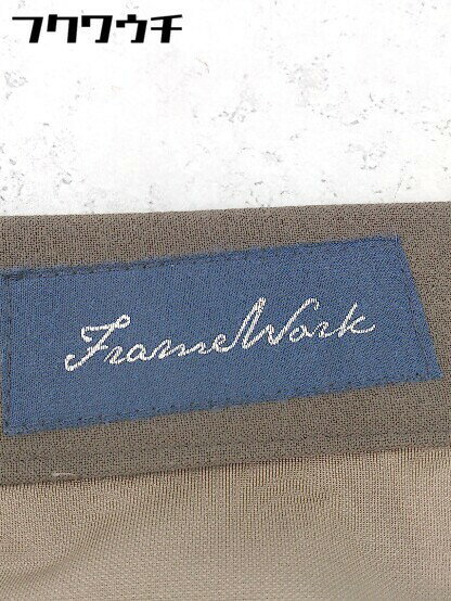 ◇ FRAMeWORK フレームワーク センタースリット 膝下丈 タイト スカート サイズ40 ブラウン レディース 【中古】