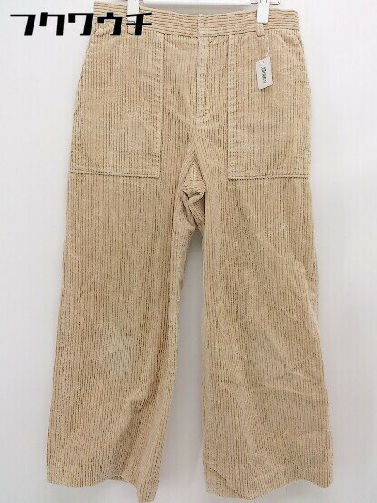 ◇ UNITED ARROWS ユナイテッドアローズ コーデュロイ ワイド パンツ サイズ38 ベージュ レディース 【中古】