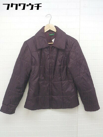 ■ UNITED COLORS OF BENETTON イタリア製 長袖 中綿 ジャケット サイズS ボルドー系 レディース 【中古】