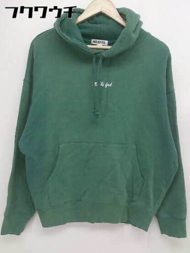 ◇ MILKFED. ミルクフェド 刺繍 ロゴ 裏起毛 プルオーバー パーカー サイズONE SIZE グリーン レディース 【中古】 ◇ MILKFED. ミルクフェド 刺繍 ロゴ 裏起毛 プルオーバー パーカー サイズONE SIZE グリーン レディース 【中古】