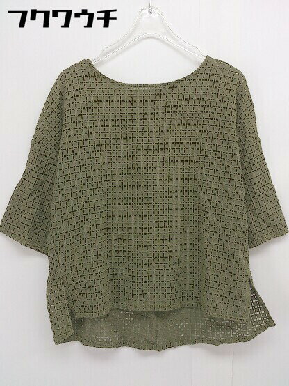 ◇ URBAN RESEARCH Sonny Label パンチングレース 半袖 Tシャツ カットソー サイズOne カーキ レディース 【中古】のサムネイル