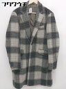 ■ SENSE OF PLACE by URBAN RESEARCH アーバンリサーチ チェック 長袖 コート サイズM グレー系 メンズ 【中古】