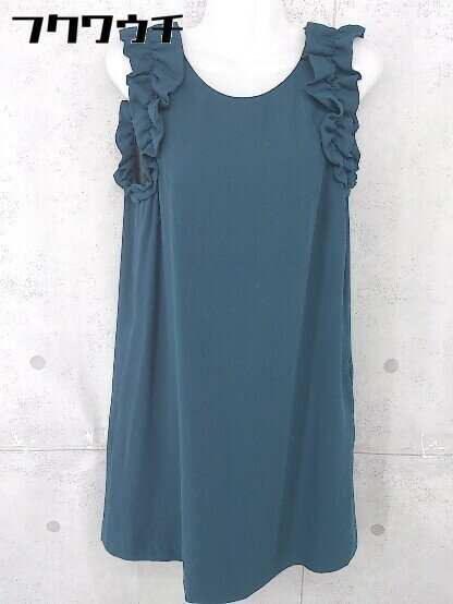 ◇ AG by aquagirl エージー バイ アクアガール フリル ノースリーブ ミニ ワンピース サイズM ブルー レディース 【中古】