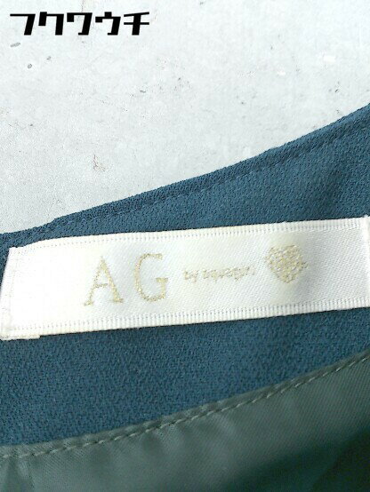 ◇ AG by aquagirl エージー バイ アクアガール フリル ノースリーブ ミニ ワンピース サイズM ブルー レディース 【中古】