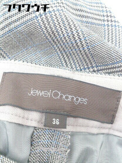 ◇ Jewel Changes ジュエルチェンジズ チェック テーパード パンツ サイズ36 グレー レディース 【中古】