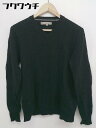 ◇ A day in the life UNITED ARROWS Vネック ウール ニット 長袖 セーター サイズL ブラック メンズ 【中古】