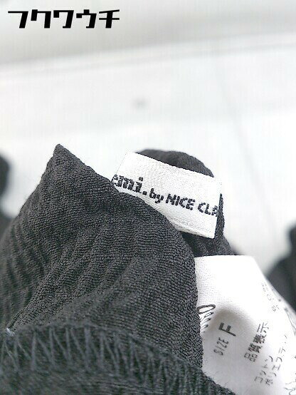 ◇ seemi by nice claup シーミーバイナイスクラップ 長袖 ミニ チュニック ワンピース サイズF ブラック レディース 【中古】