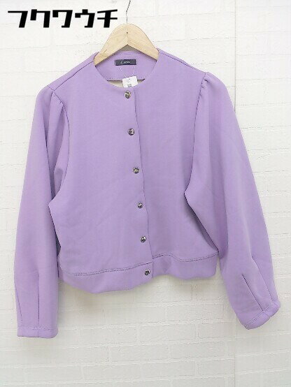 ◇ merlot メルロー 裏起毛 ジャケット ブルゾン パープル レディース 【中古】