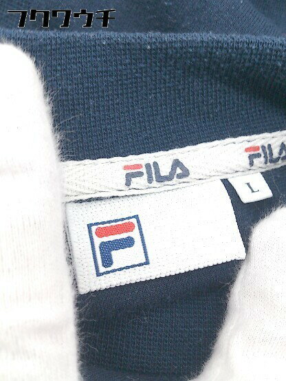 ◇ FILA フィラ 長袖 トレーナー サイズL ネイビー ホワイト レッド メンズ 【中古】