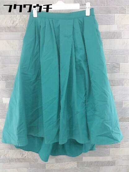 ◇ le.coeur blanc ルクールブラン ロング フレア スカート サイズ38 グリーン系 レディース 【中古】