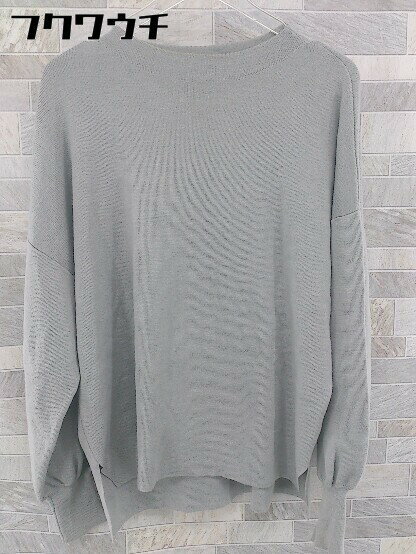 ◇ nano universe ナノユニバース ハイネック 長袖 ニット セーター サイズ38 グレー レディース 【中古】