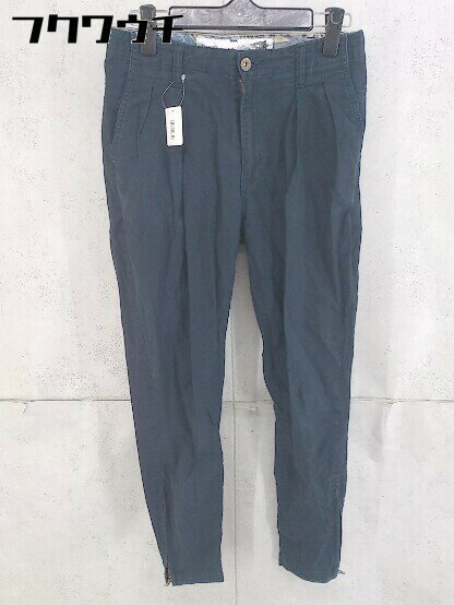 ◇ And A アンド エー HOSUホス 裾ジップ コットンパンツ サイズ36 ネイビー レディース 【中古】(4)