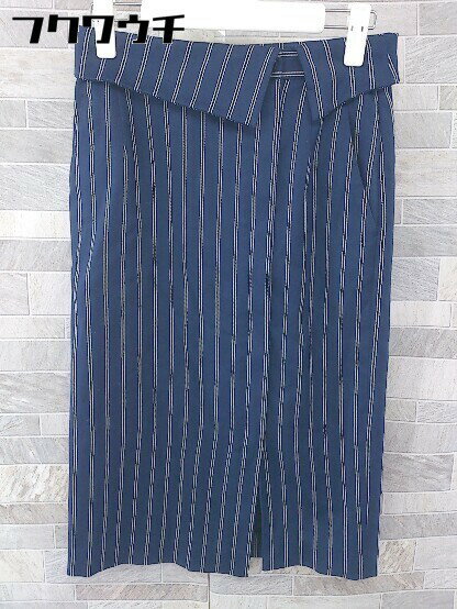 ◇ green label relaxing グリーンレーベル UNITED ARROWS 膝下丈 タイト ナロー スカート サイズ36 ネイビー系 レディース 【中古】