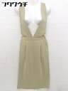 ◇ chocol raffine robe ショコラフィネローブ サスペンダー付 膝下丈 スカート サイズF ベージュ系 レディース 【中古】