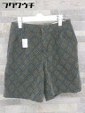 ◇ URBAN RESEARCH Sonny Label リネン混 総柄 ショート パンツ サイズ38 ネイビー カーキ系 レディース 【中古】