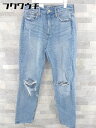 ◇ AZUL BY MOUSSY ウォッシュ加工 ダメージ加工 デニム ジーンズ パンツ サイズM インディゴ レディース 【中古】