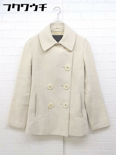 ■ UNTITLED アンタイトル アンゴラ混 長袖 ピーコート サイズ0 ライトベージュ レディース 【中古】 ■ UNTITLED アンタイトル アンゴラ混 長袖 ピーコート サイズ0 ライトベージュ レディース 【中古】