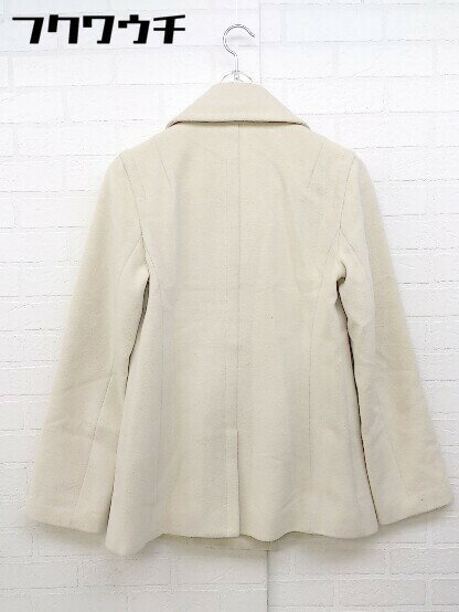 ■ UNTITLED アンタイトル アンゴラ混 長袖 ピーコート サイズ0 ライトベージュ レディース 【中古】