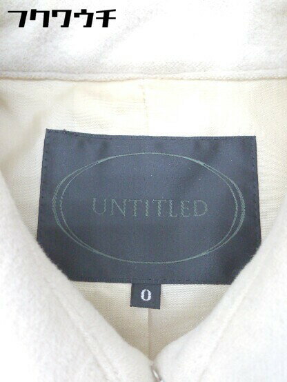 ■ UNTITLED アンタイトル アンゴラ混 長袖 ピーコート サイズ0 ライトベージュ レディース 【中古】