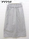 ◇ PAGEBOY ページボーイ ALICIA ストライプ 膝丈 タイト スカート サイズF グレー レディース 【中古】