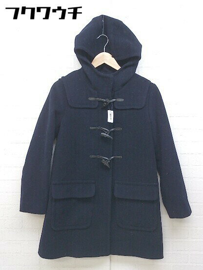■ INED イネド トグル ダッフル コート サイズ9 ネイビー レディース 【中古】