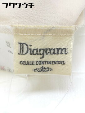 ◇ DIAGRAM GRACECONTINENTAL リネン混 総柄 フレンチスリーブ ミニ ワンピース サイズ34 ベージュ系 レディース 【中古】