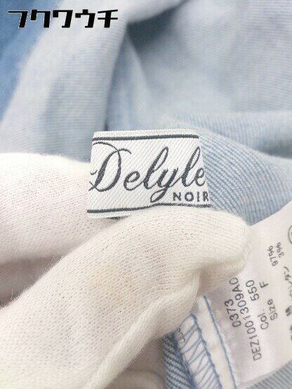 ◇ ◎ Delyle NOIR デイライルノアール ベルト付 ノースリーブ 膝丈 デニム ワンピース サイズF インディゴ レディース 【中古】