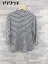 ◇ B MING LIFE STORE by BEAMS ボーダー 七分袖 シャツ サイズM グレー ホワイト メンズ 【中古】