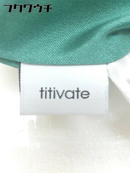 ◇ titivate ティティベイト Vネック 半袖 膝下丈 ワンピース サイズF グリーン レディース 【中古】