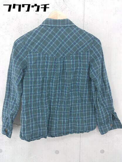 ◇ green label relaxing UNITED ARROWS チェック スタッズ 長袖 シャツ サイズ38 グリーン マルチ レディース 【中古】