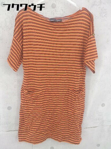 ◇ L'ALLURE ラリュール Deuxieme Classe 半袖 ミニ チュニック ワンピース オレンジ系 レディース 【中古】 ◇ L'ALLURE ラリュール Deuxieme Classe 半袖 ミニ チュニック ワンピース オレンジ系 レディース 【中古】
