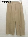 ◇ URBAN RESEARCH DOORS タック センタープレス ワイド パンツ サイズ36 ベージュ系 レディース 【中古】