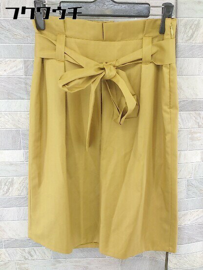 ◇ ◎ UNTITLED アンタイトル 膝丈 フレア スカート サイズ1 マスタード レディース 【中古】