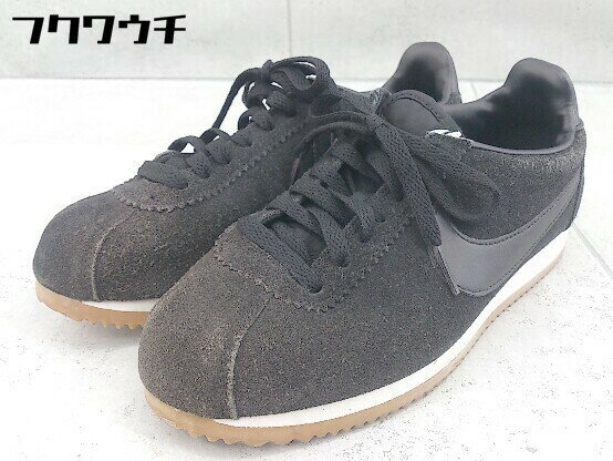 ◇ NIKE ナイキ AA3839-001 CLASSICCORTEZ クラシックコルテッツ スニーカー シューズ 24 ブラック レディース 【中古】