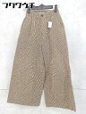 ◇ JEANASIS ジーナシス 千鳥格子 パンツ サイズF ベージュ系 レディース 【中古】