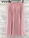 ◇ merlot plus メルロープリュス ロング ギャザー スカート ピンク系 レディース 【中古】