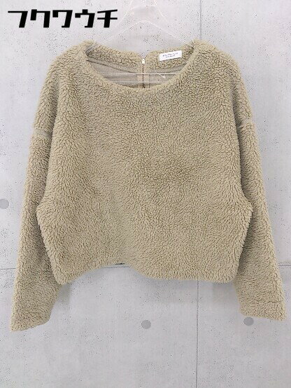 ◇ BEAUTY & YOUTH UNITED ARROWS バックジップ 長袖 ボア プルオーバー ベージュ レディース 【中古】