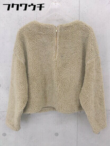 ◇ BEAUTY & YOUTH UNITED ARROWS バックジップ 長袖 ボア プルオーバー ベージュ レディース 【中古】