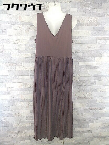 ◇ CIAOPANIC チャオパニック ノースリーブ Vネック ロング ワンピース サイズM ブラウン レディース 【中古】
