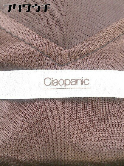 ◇ CIAOPANIC チャオパニック ノースリーブ Vネック ロング ワンピース サイズM ブラウン レディース 【中古】
