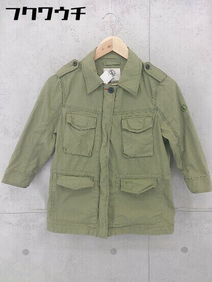 ◇ AIGLE エーグル ジップアップ 七分袖 ジャケット サイズM カーキ レディース 【中古】