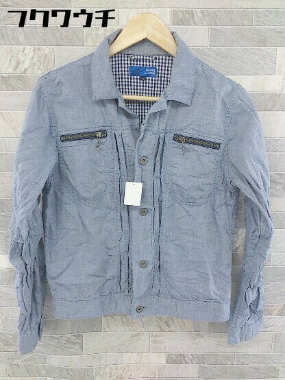 ◇ BEAMS ビームス コットン100% 長袖 ジャケット サイズS ブルー系 メンズ 【中古】