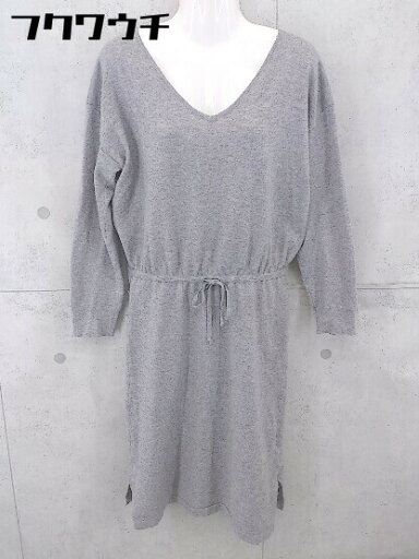 ◇ AZUL BY MOUSSY アズールバイマウジー 長袖 膝下丈 ワンピース サイズM グレー レディース 【中古】 ◇ AZUL BY MOUSSY アズールバイマウジー 長袖 膝下丈 ワンピース サイズM グレー レディース 【中古】