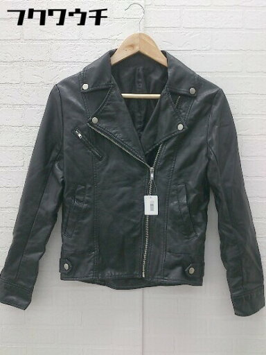 ◇ riche glamour リシェグラマー 合成皮革 長袖 レザー ジャケット サイズM ブラック レディース 【中古】 ◇ riche glamour リシェグラマー 合成皮革 長袖 レザー ジャケット サイズM ブラック レディース 【中古】