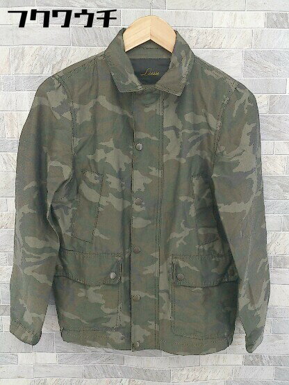 ◇ Liesse リエス MELROSE ジップアップ 迷彩 カモフラ 長袖 ジャケット カーキ マルチ レディース 【中古】